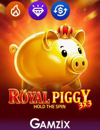 Gokkast 3x3 Royal Piggy Hold the Spin van Gamzix bij Winner Island